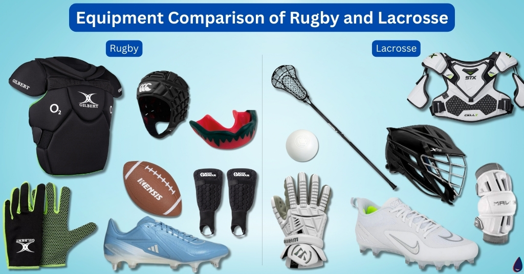 Equipment Comparison of Rugby and Lacrosse