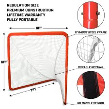 GoSports Regulation Lacrosse Net with Steel Frame Parts